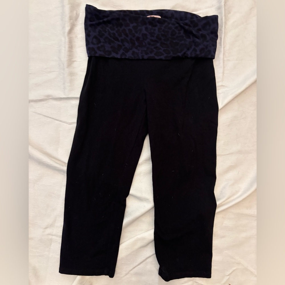 Juicy Couture leopard print fold over leggings